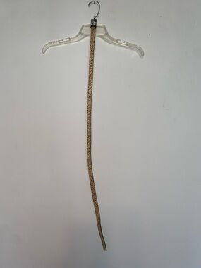 Express Leopard-Print Faux Fur Skinny Belt in Tan and Black